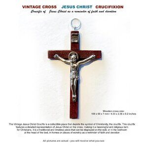 VINTAGE CROSS  JESUS CHRIST CRUCIFIXION